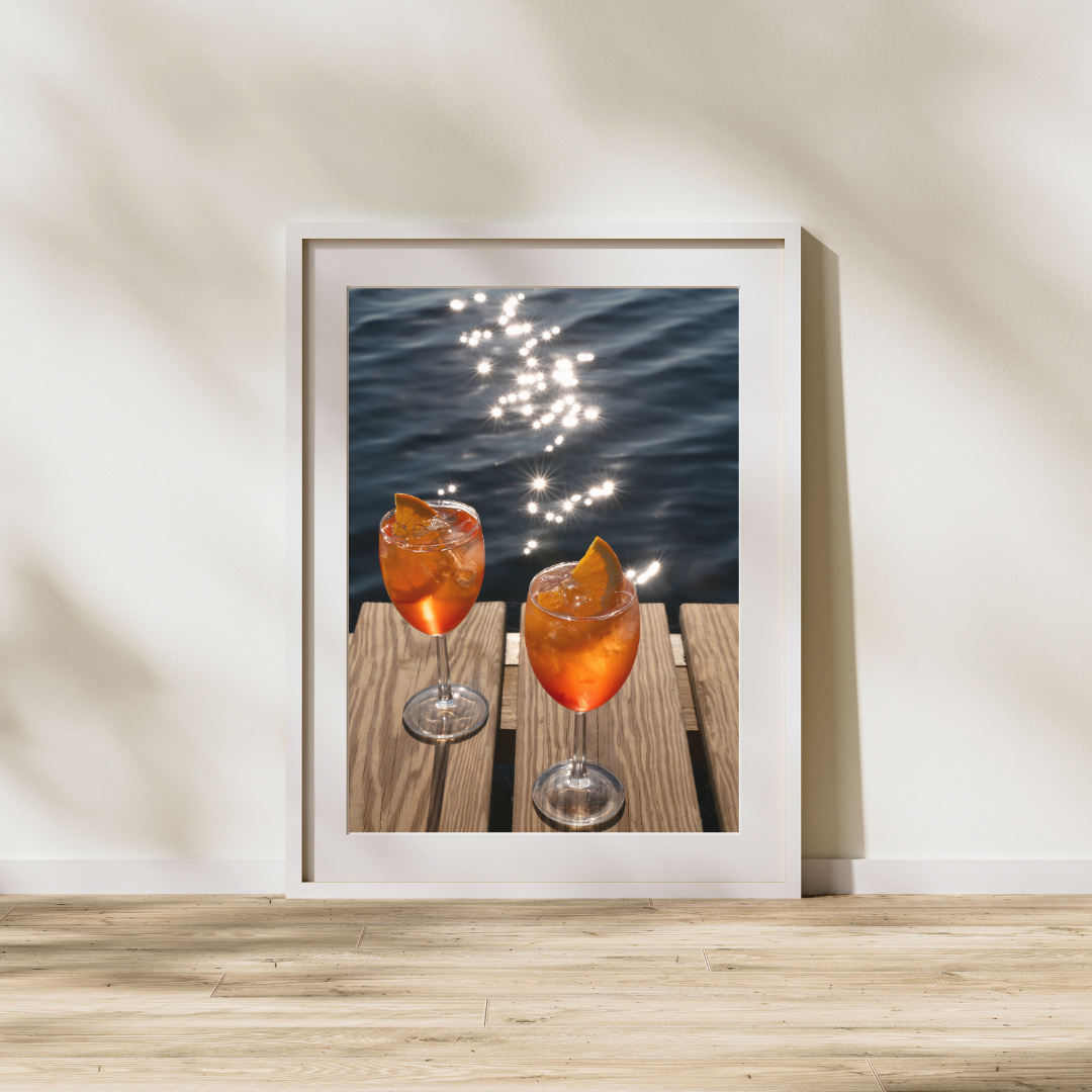 Lakeside Aperol Spritz Poster